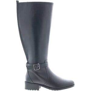 Easy spirit black soft leather riding boots new in box 6 m